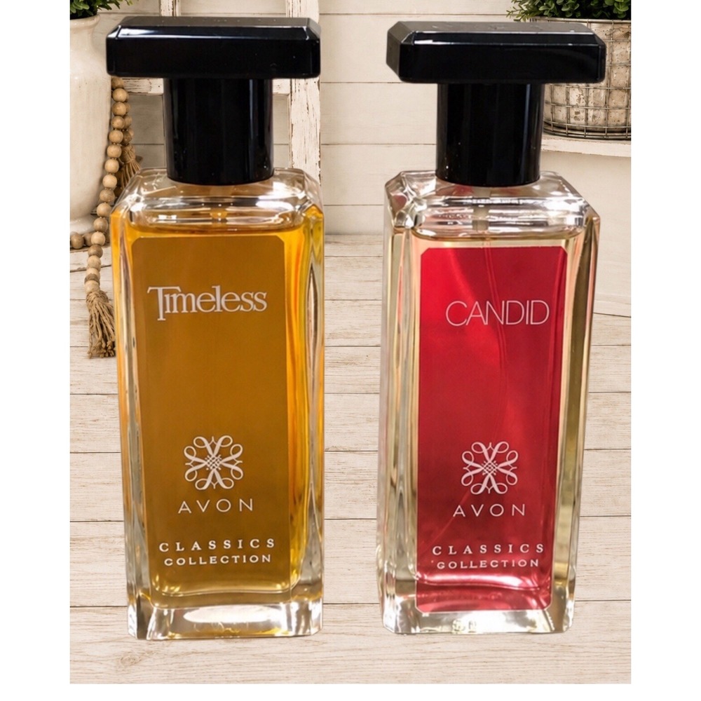 Avon Classics Collection Timeless & Candid Perfume Fragrance Lot – 2 Bottles